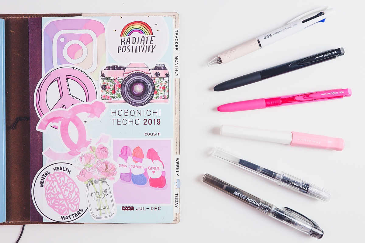 Best Pens for Hobonichi Planners, Pen Swatches in Hobonichi Cousin 2022
