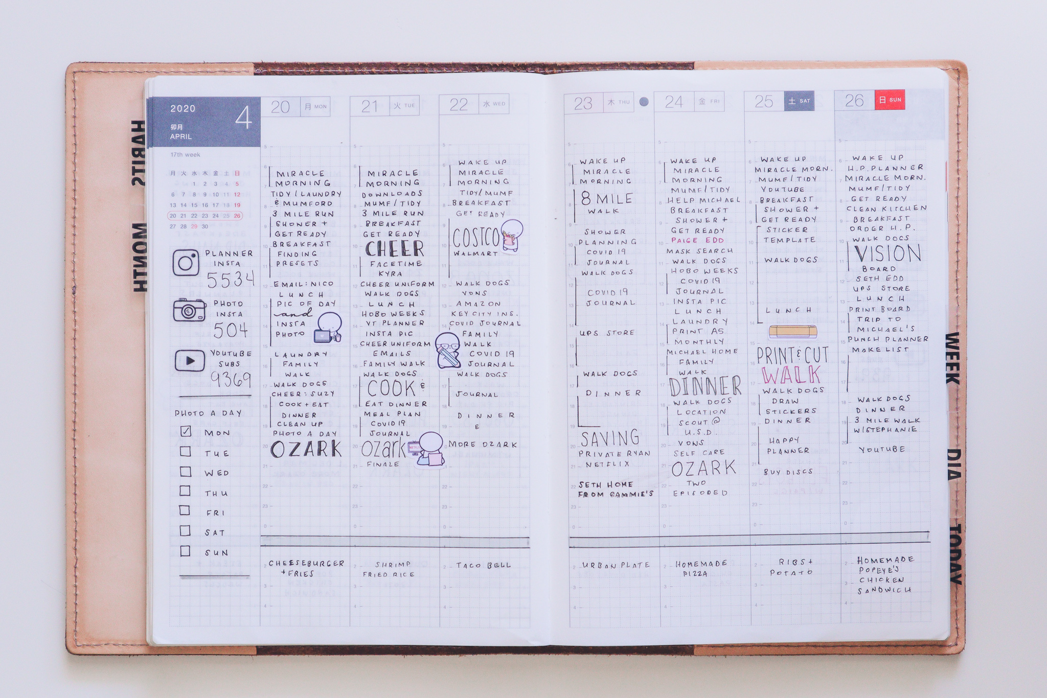 Hobonichi Cousin April Weekly